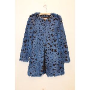 MICHAEL Michael Kors Jackets & Coats - Blue michael Kors faux fur coat MICHAEL Michael Kors Jackets & Coats - Blue michael Kors faux fur coat